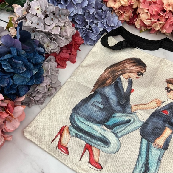 Eco-Friendly High Fashion Mother Son Duo Folding Tote Bag - Picture 6 of 14